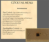 cocktail menu