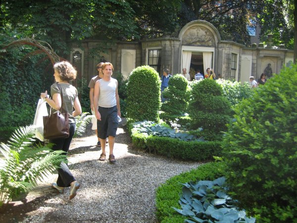 Rachel on a garden tour