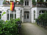 front of Annette's apartment