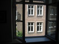 out the bedroom window