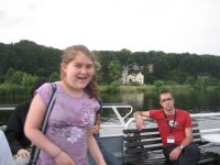 Anna and Mark on the boat