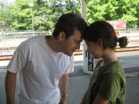 David and Bess at the SEPTA station