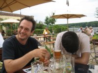 Rich and Maurice at the brewery